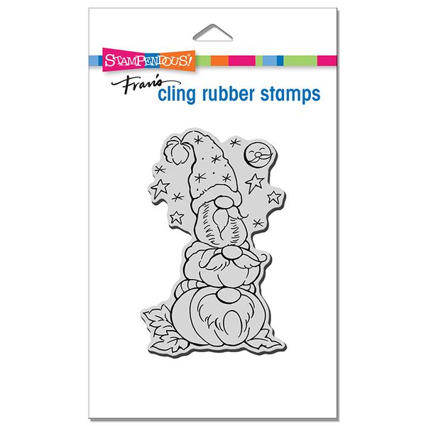 Cling Gnome Patch Rubber Stamp
