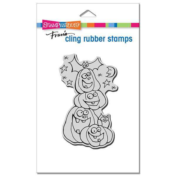 Cling Pumpkin Night Rubber Stamp