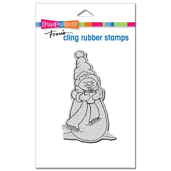 Cling Warm Snowman Rubber Stamp