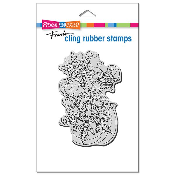 Cling Snow Swirls Rubber Stamp