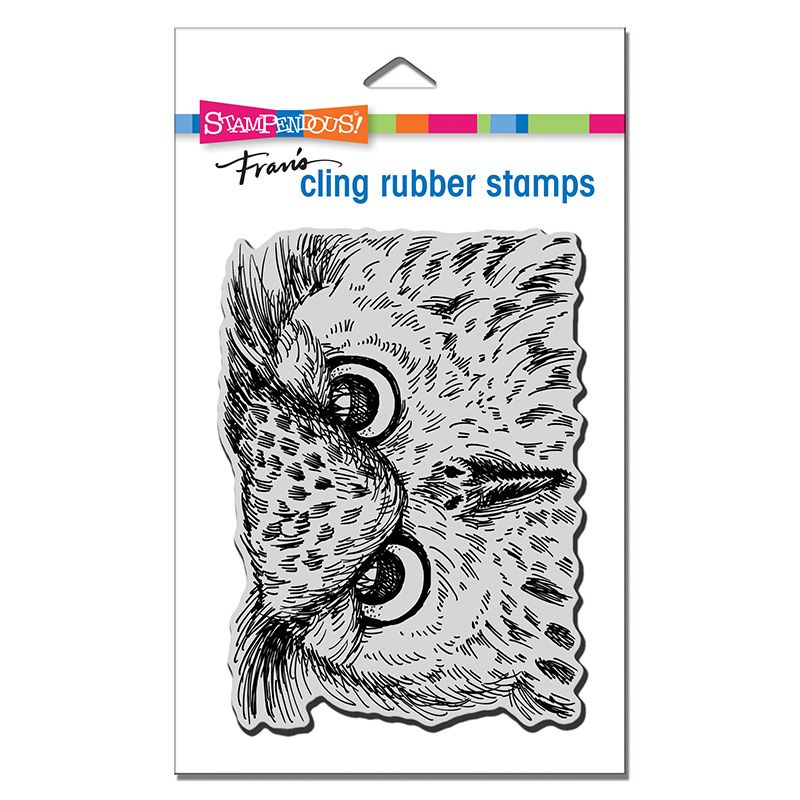 Cling Owl Eyes Rubber Stamp