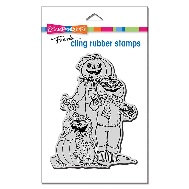 Cling Pumpkin Pals Rubber Stamp
