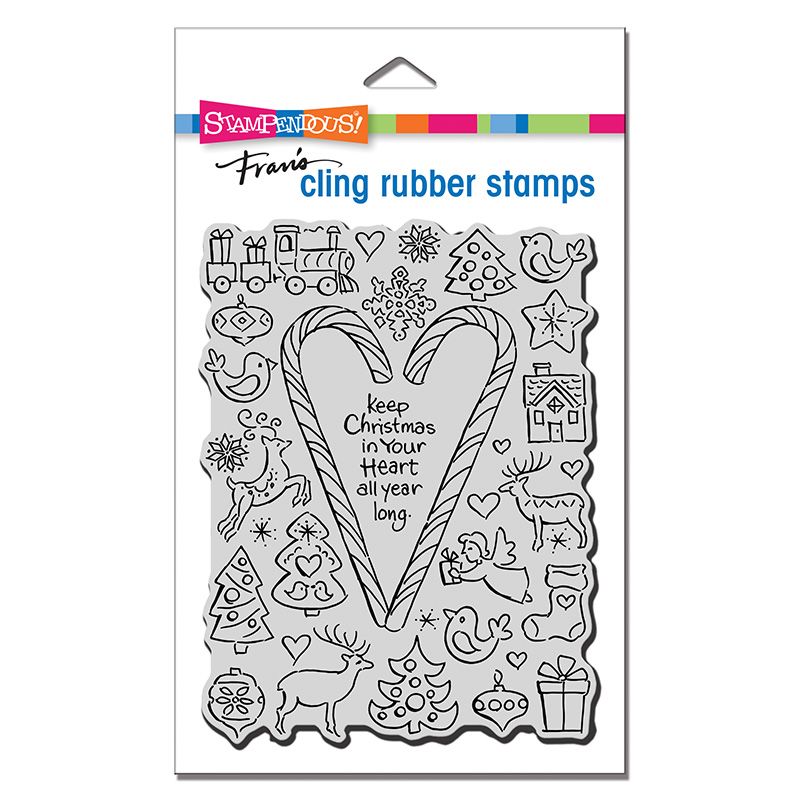 Cling Christmas Candy Rubber Stamp