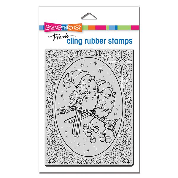 Cling Heavenly Birds Rubber Stamp