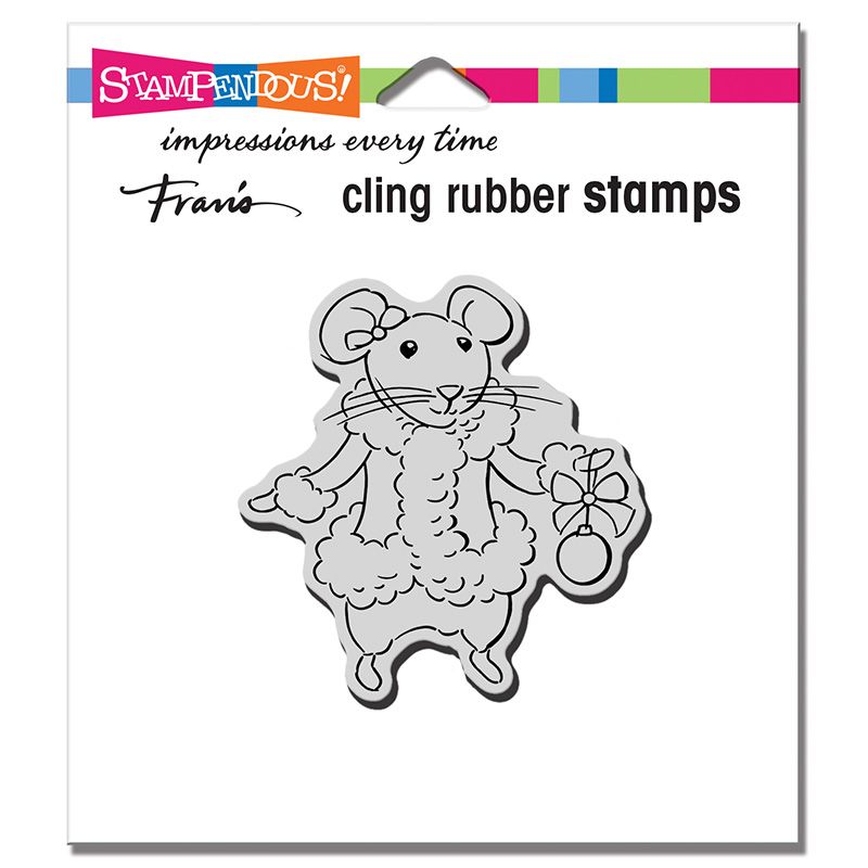 Cling Mrs Mouse Rubber Stamp