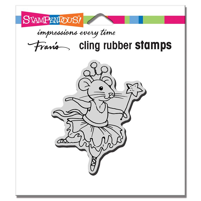 Cling Clara Mouse Rubber Stamp