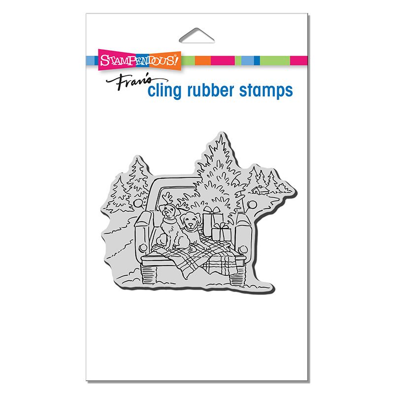 Cling Truck Ride Rubber Stamp