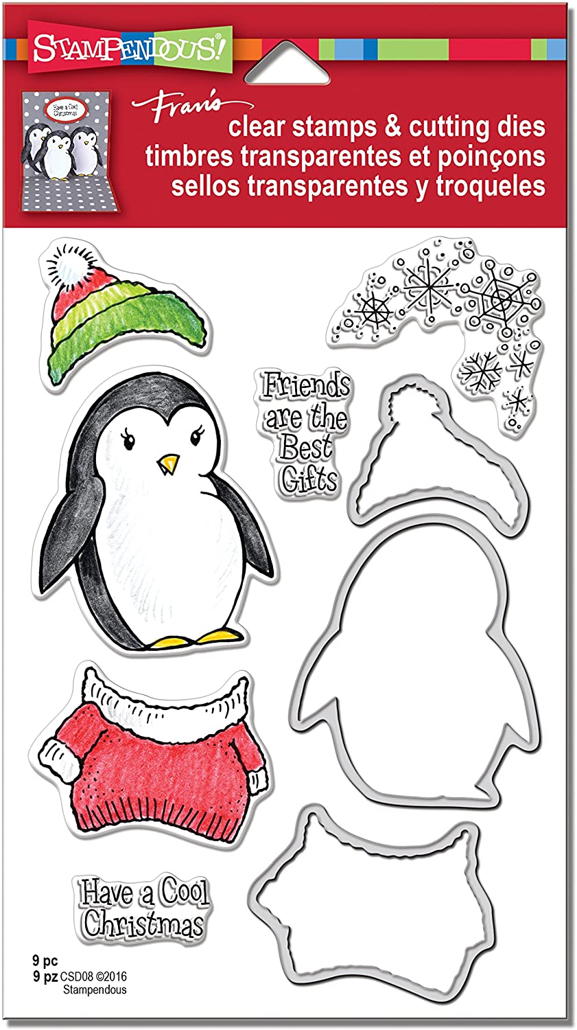 Cool Penguin Clear Stamp & Die Set