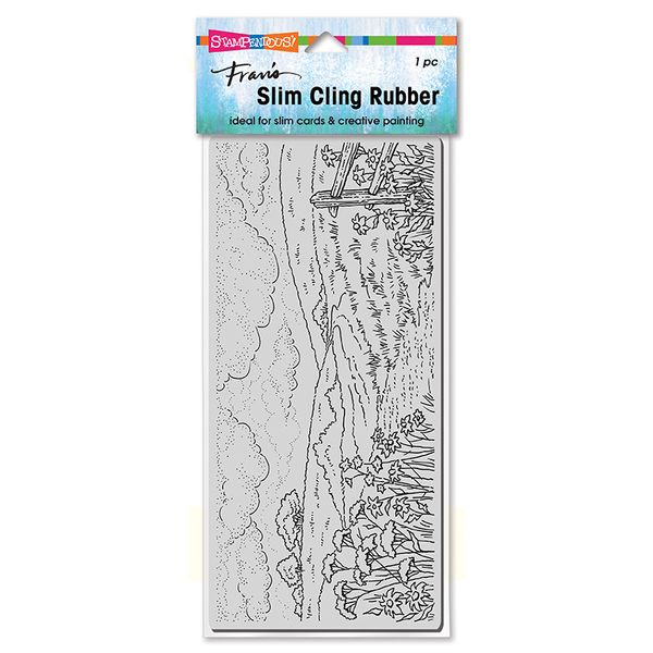 Slim Cling Meadow Rubber Stamp