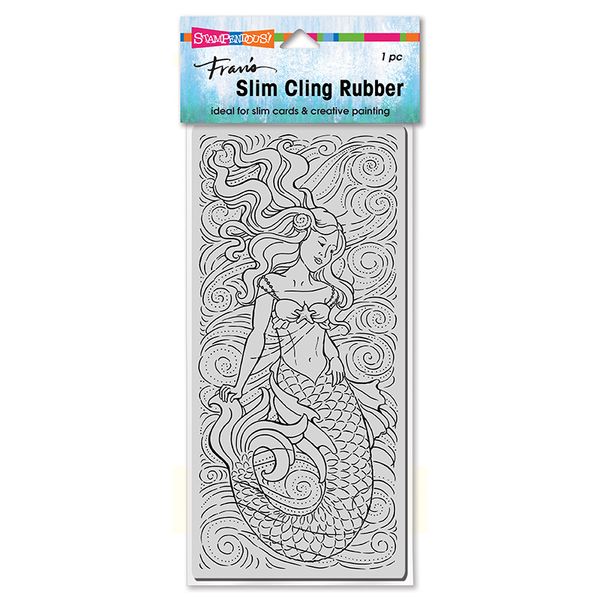 Slim Cling Mermaid Rubber Stamp