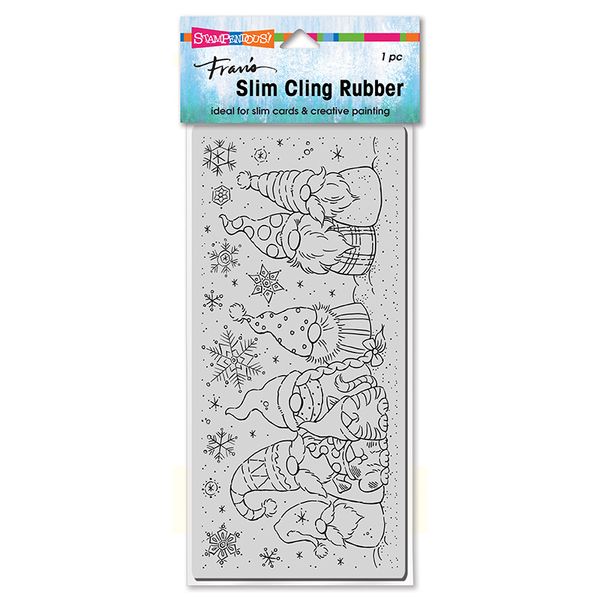 Slim Winter Gnomes Cling Rubber Stamp