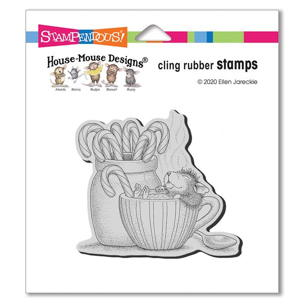House Mouse Warm Cocoa Cling Stamp