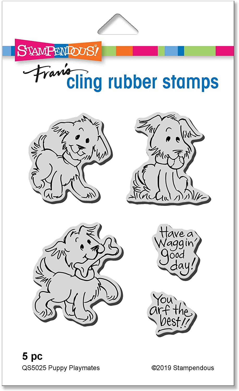 Puppy Playmates Stamp Set with Matching Dies