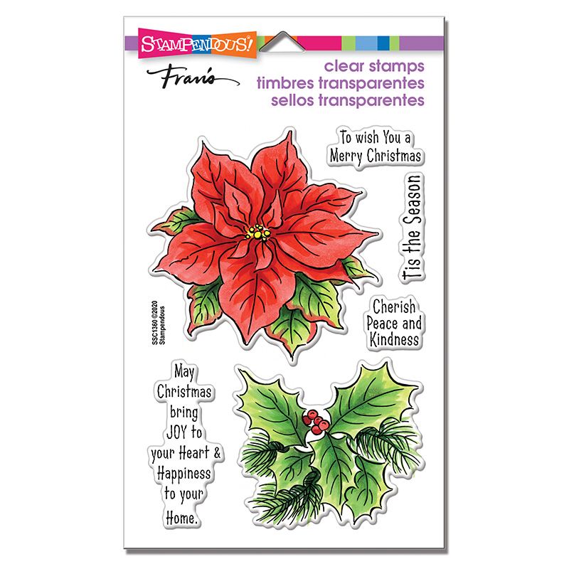 Poinsettia Season Perfectly Clear Stamps