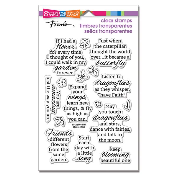 Winged Wishes Perfectly Clear Stamps Set