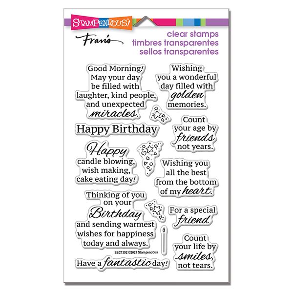 Birthday Smiles Perfectly Clear Stamps Set