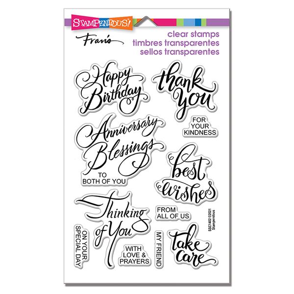 Brushed Messages Perfectly Clear Stamps Set