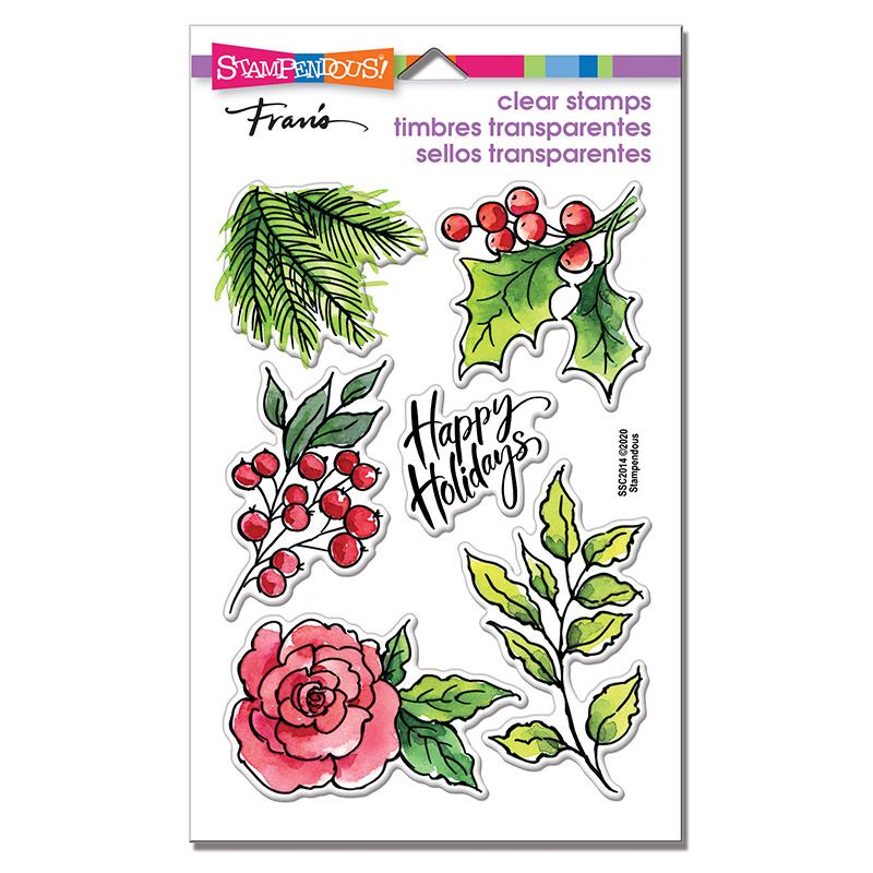 Leafy Holiday Perfectly Clear Stamps