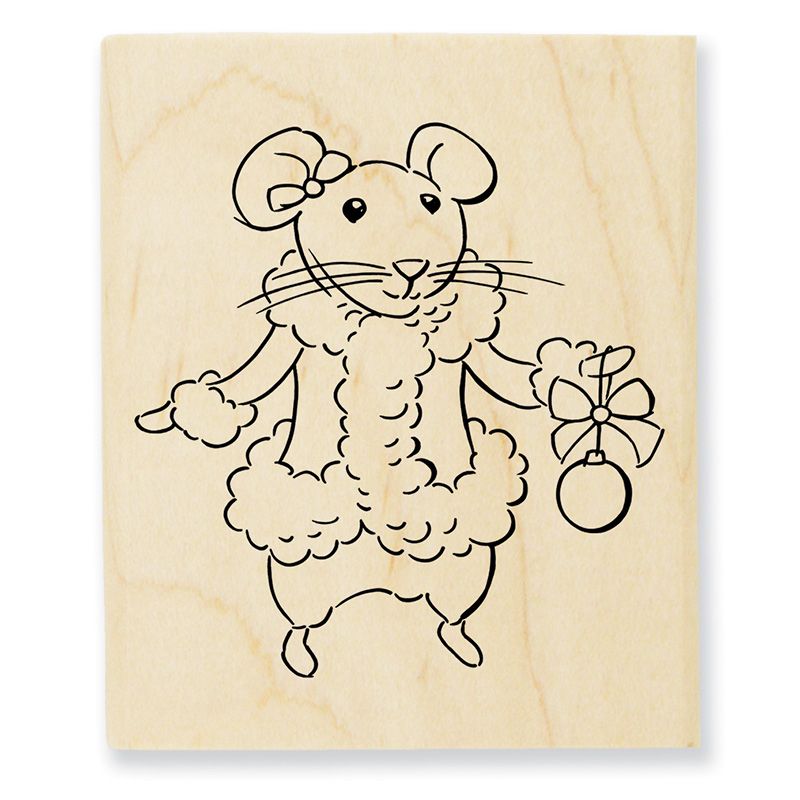 Mrs Mouse Rubber Stamp