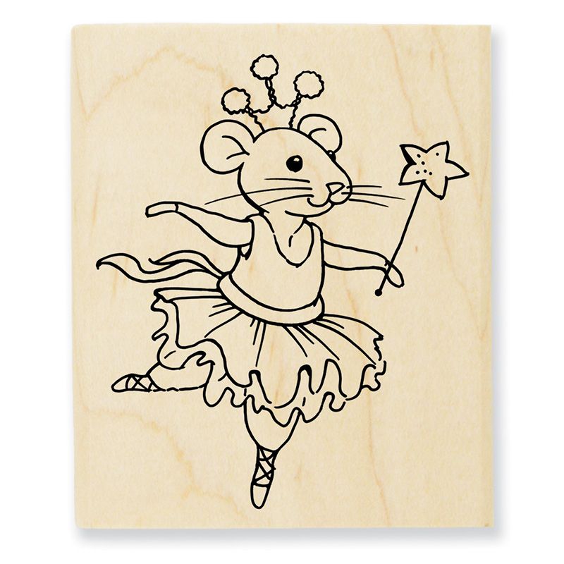 Clara Mouse Rubber Stamp