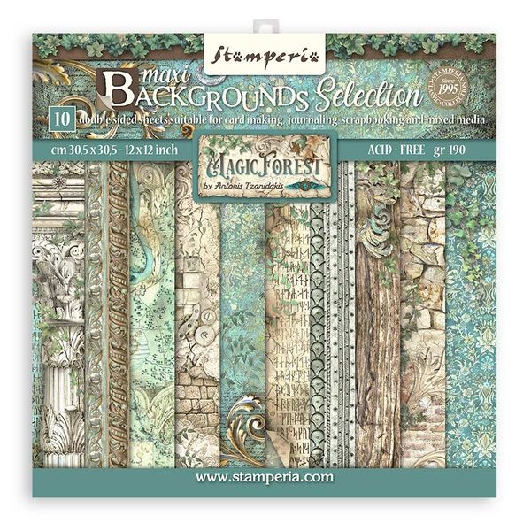 Magic Forest Maxi Backgrounds 12x12 Paper Pack