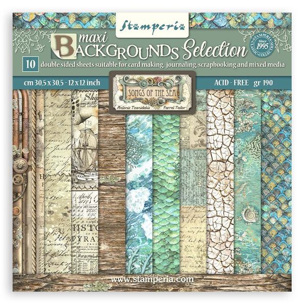 Songs of the Sea Background 12x12 Paper Pack