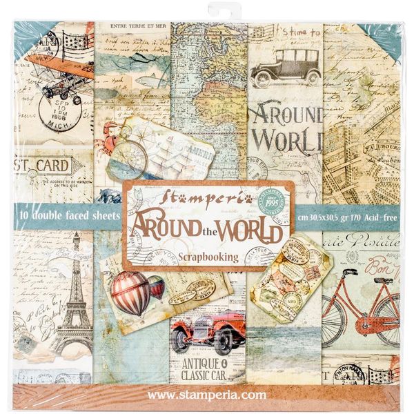 Around the World 12x12 Paper Pack (10 sheets)