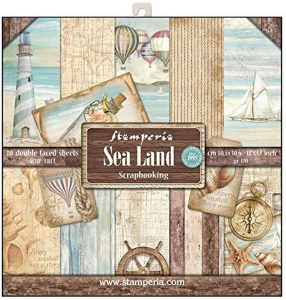 Sea Land 12x12 Paper Pack (10 sheets)