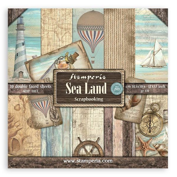 Sea Land 12x12 Paper Pack (10 sheets)