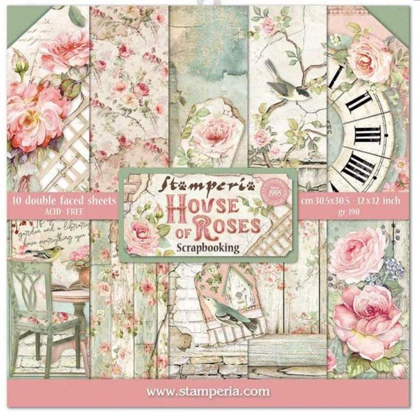House of Roses 12x12 Paper Pack (10 sheets)