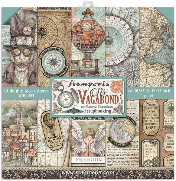 Sir Vagabond 12x12 Paper Pack (10 sheets)