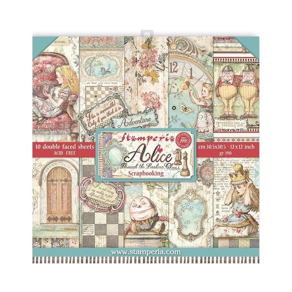 Alice Through the Looking Glass 12x12 Paper Pack