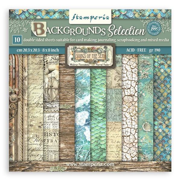 Songs of the Sea Background Selection 8x8 Paper Pack
